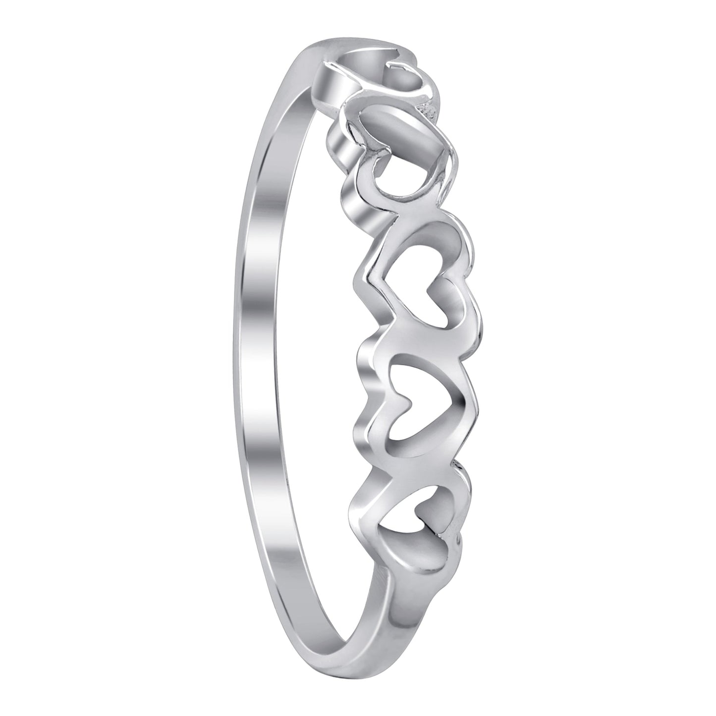 Love Heart 925 Sterling Silver Ring - Gem Avenue