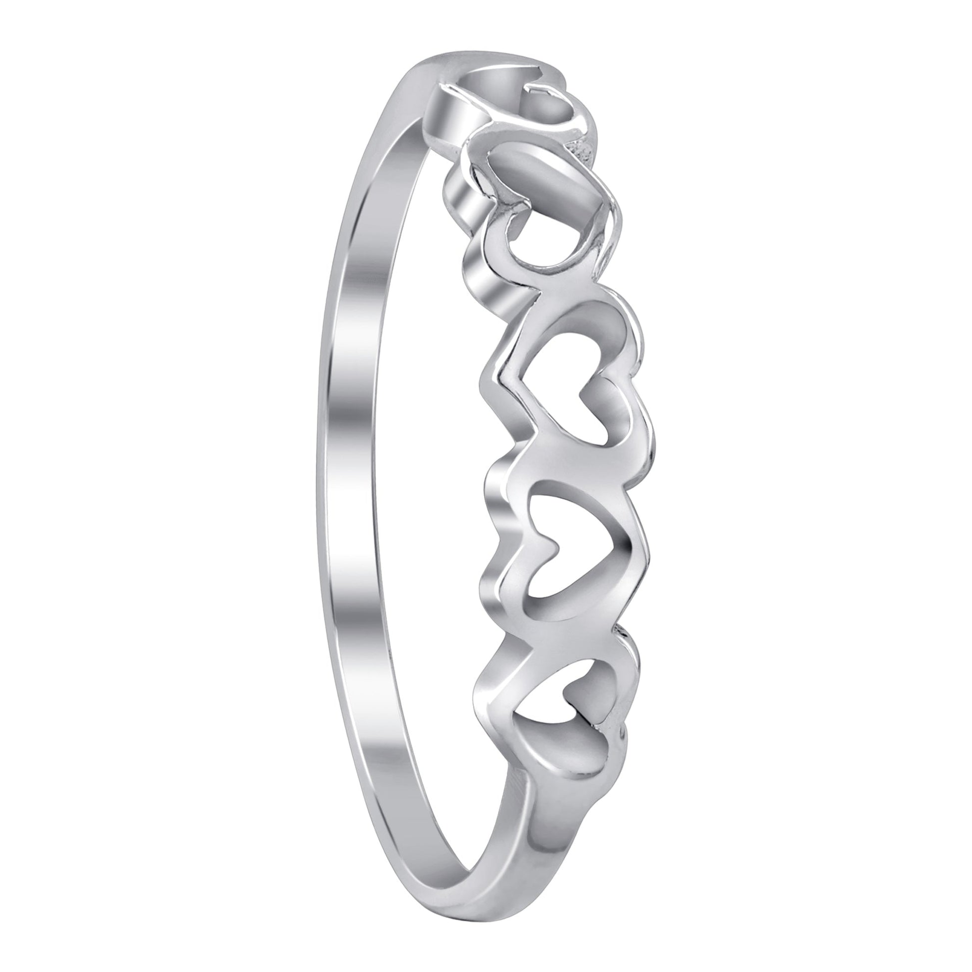 Love Heart 925 Sterling Silver Ring - Gem Avenue
