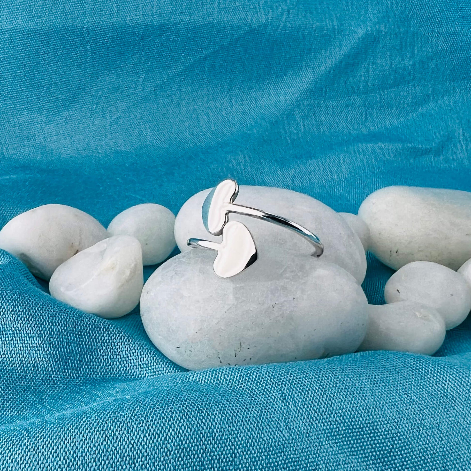 Love Heart 925 Sterling Silver Adjustable Ring - Gem Avenue