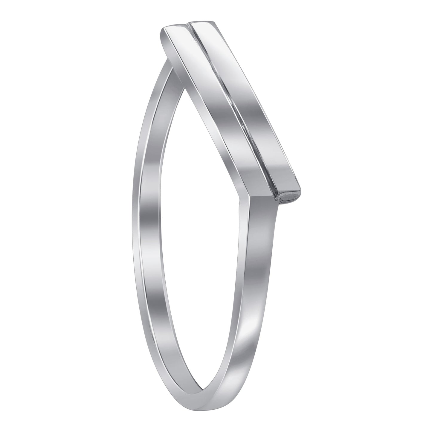 Parallel Classic Bar Shaped Polished 925 Sterling Silver Ring - Gem Avenue