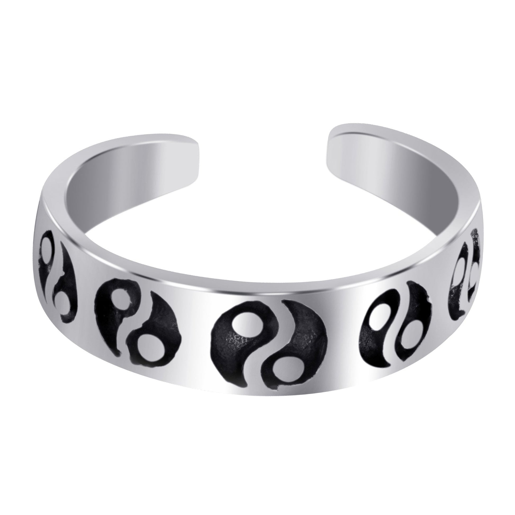 925 Sterling Silver Yin Yang Toe Ring - Gem Avenue