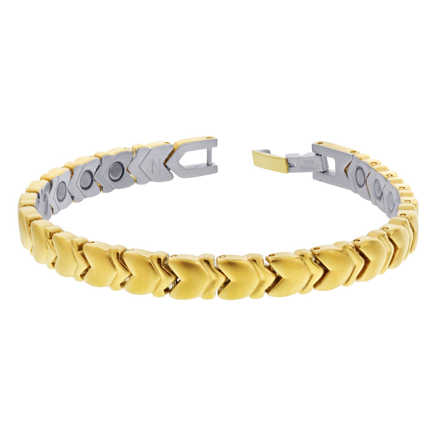 Golf Power Magnetic Therapy Stainless Steel Link Bracelet - Gem Avenue