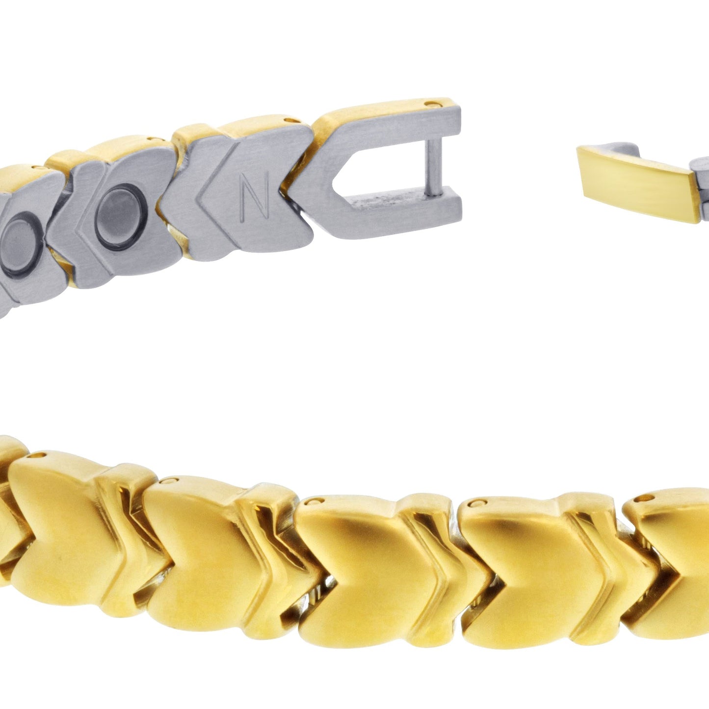 Golf Power Magnetic Therapy Stainless Steel Link Bracelet - Gem Avenue