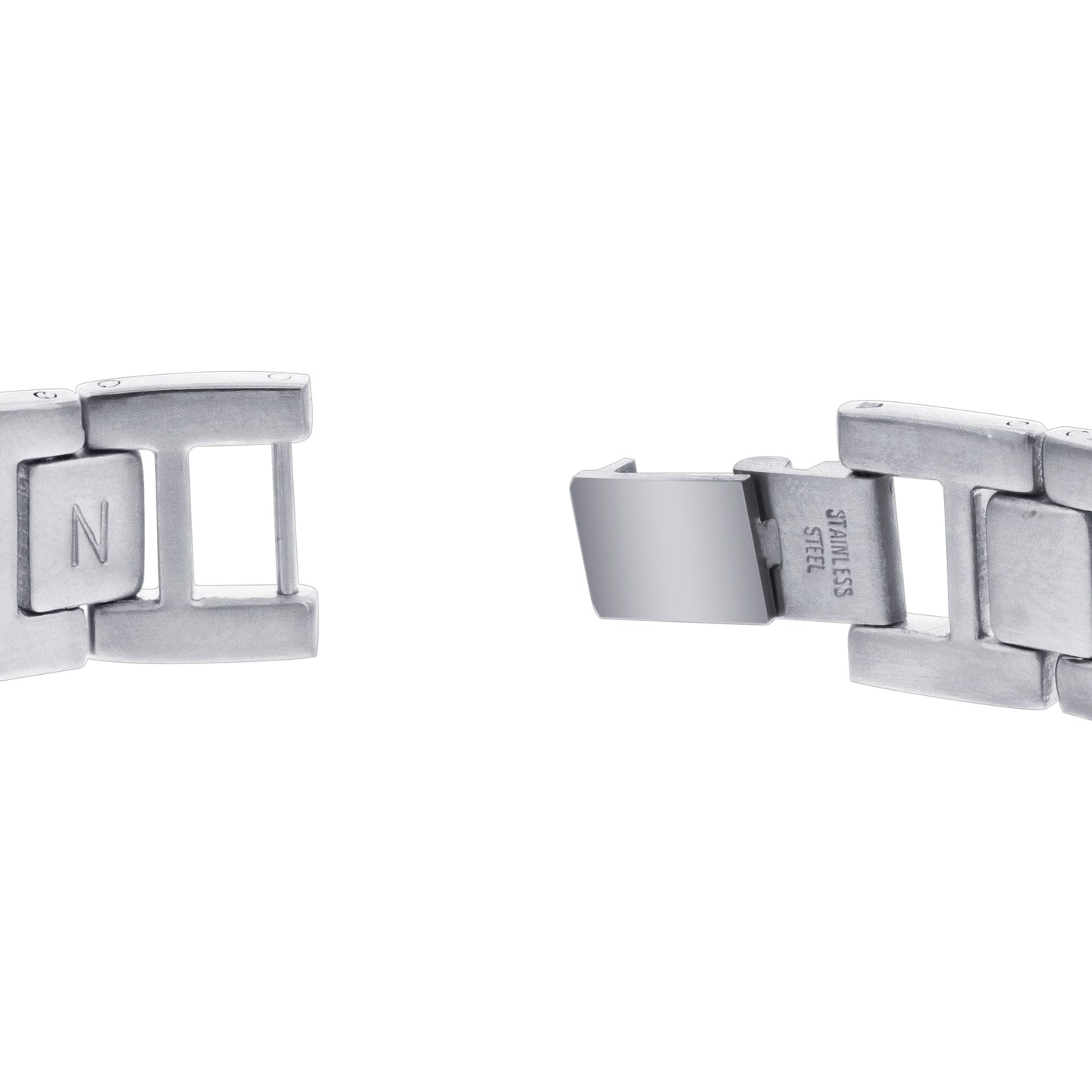 Stainless Steel Link Simulated Hematite Magnetic Bracelet - Gem Avenue