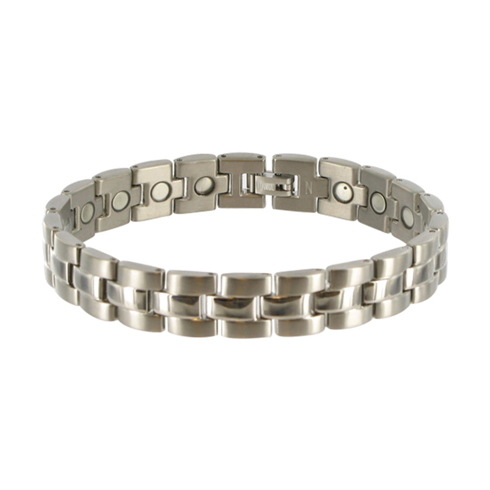 Magnetic Therapy Men's Titanium 8.5 inch Link Bracelet - Gem Avenue