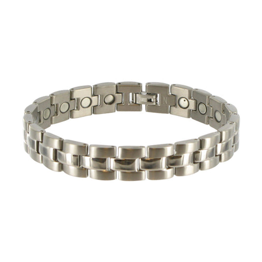 Magnetic Therapy Men's Titanium 8.5 inch Link Bracelet - Gem Avenue