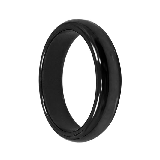 6mm Simulated Hematite Band Ring