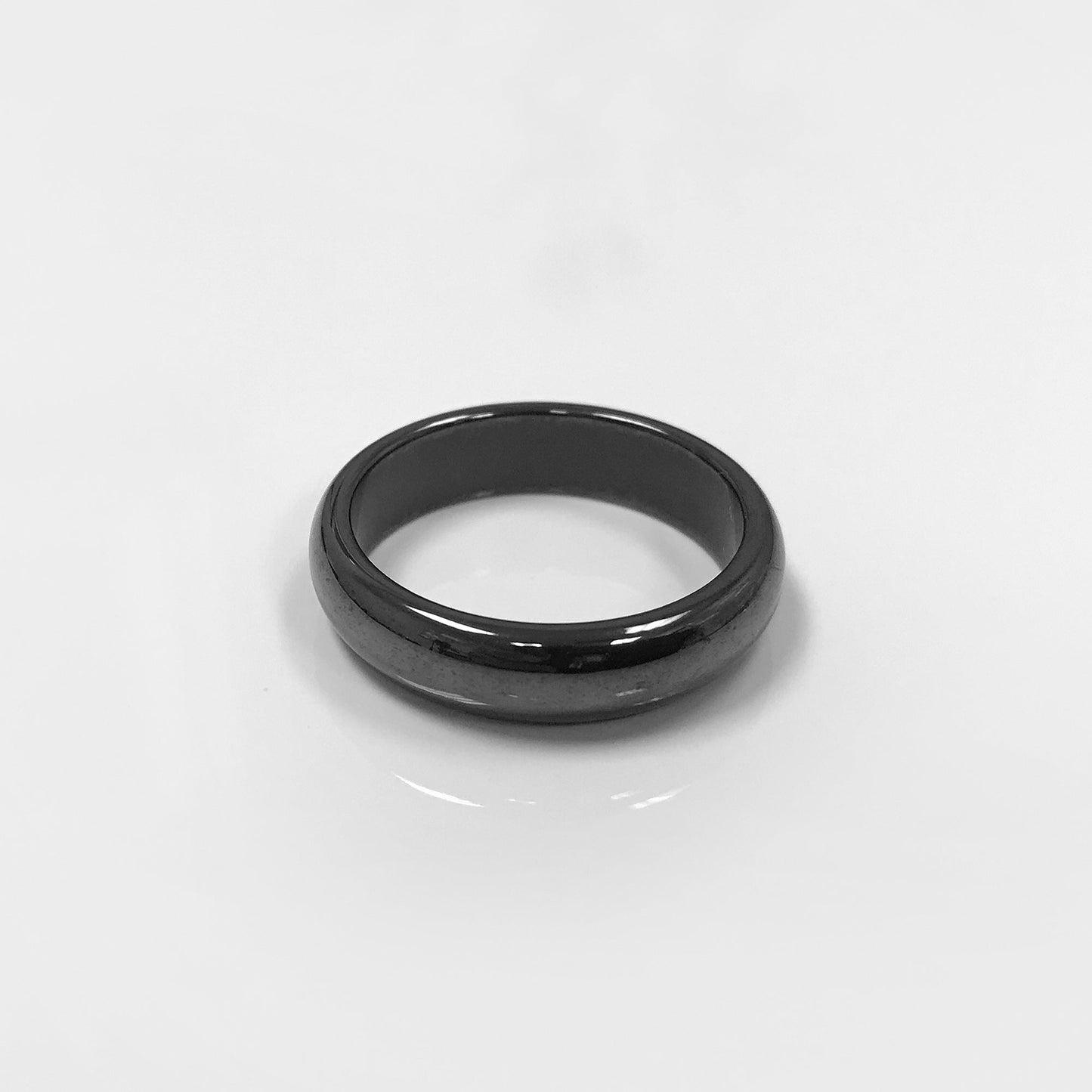 6mm Simulated Hematite Band Ring