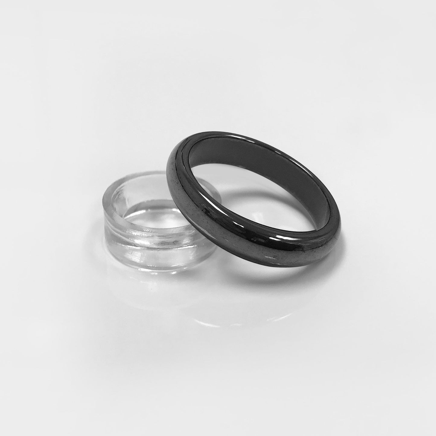 6mm Simulated Hematite Band Ring