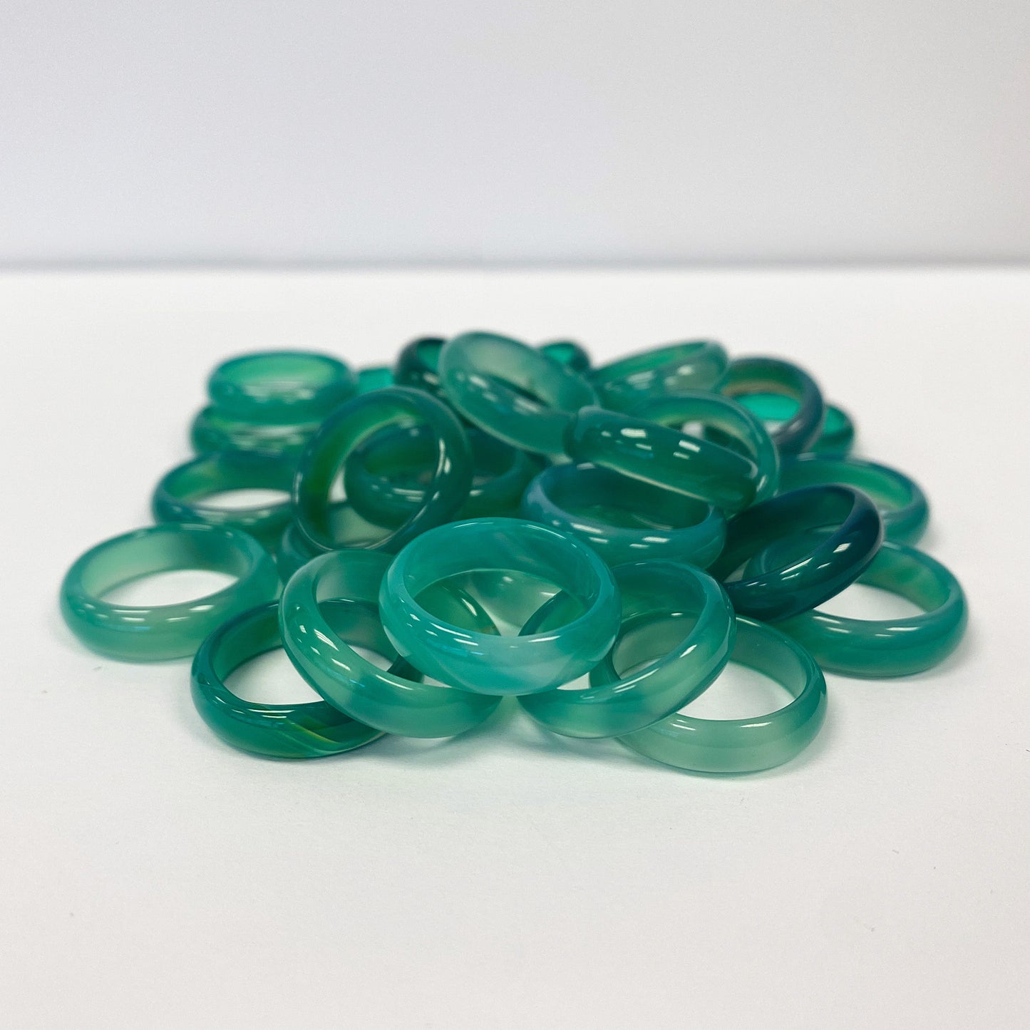 Green Agate Natural Gemstone 5mm Unisex Band - Gem Avenue