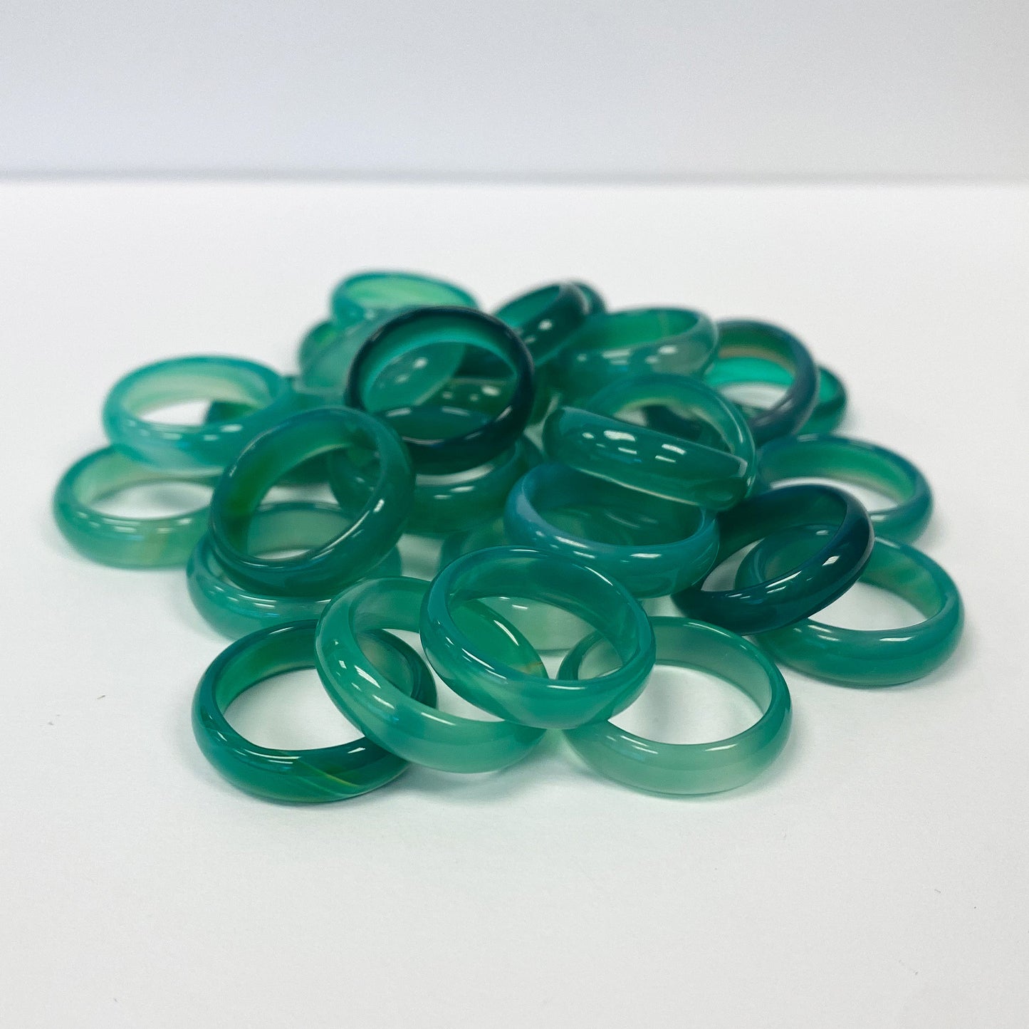 Green Agate Natural Gemstone 5mm Unisex Band - Gem Avenue