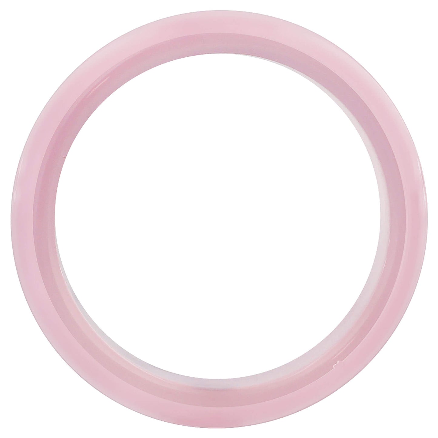 Pink Agate Gemstone Ring – 6mm Natural Stone Band for Men and Women – Unisex Polished Pink Agate Jewelry for Everyday Wear or Gift