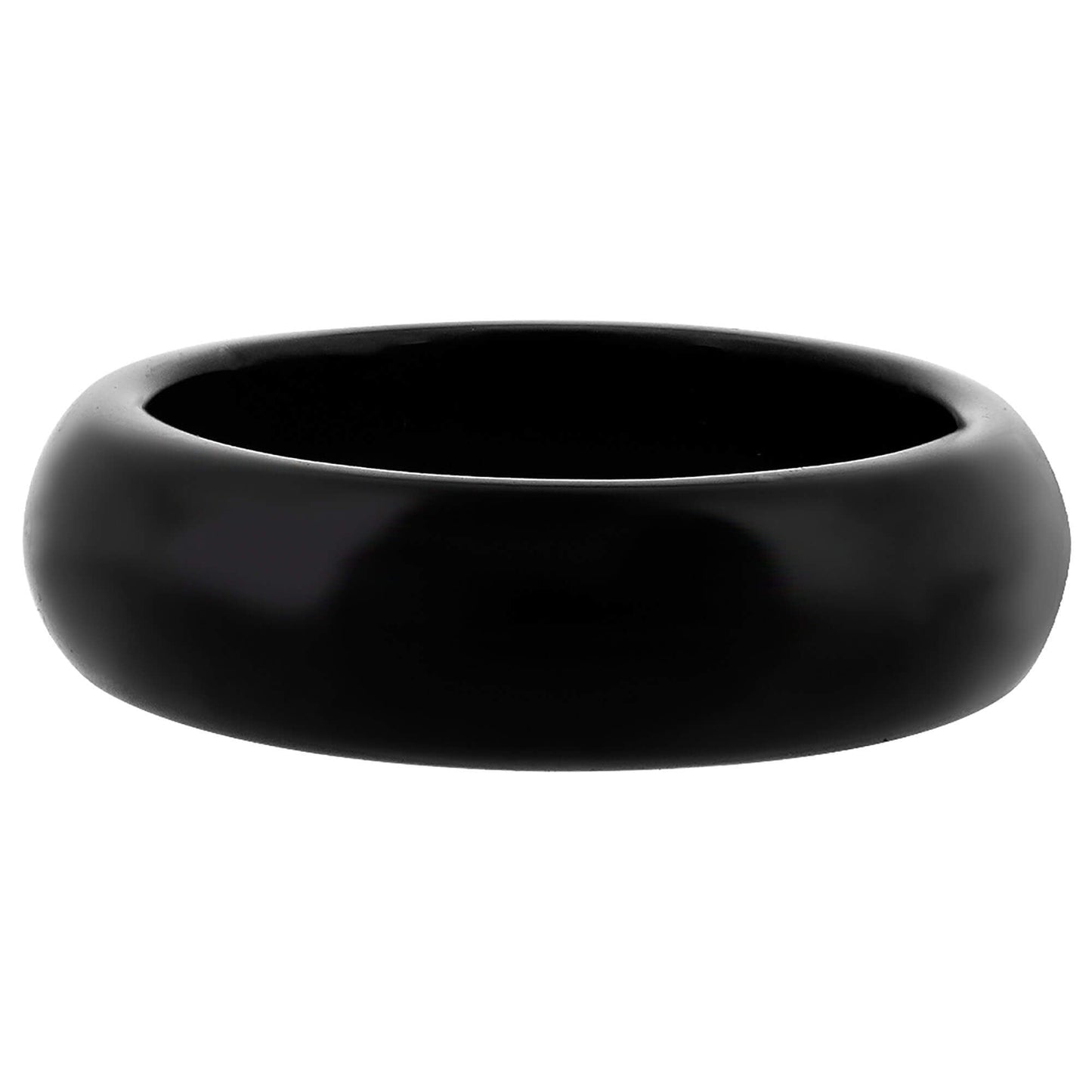 Black Onyx Gemstone 6mm Unisex Band Gem Avenue