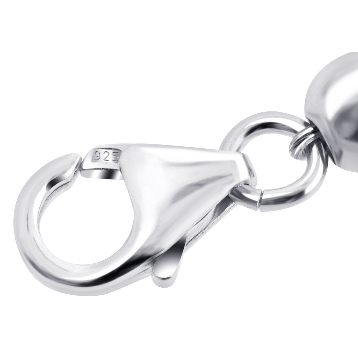 .925 Sterling Silver 8.5 Inch Handmade Bracelet with Bicone Shape Austrian Crystals