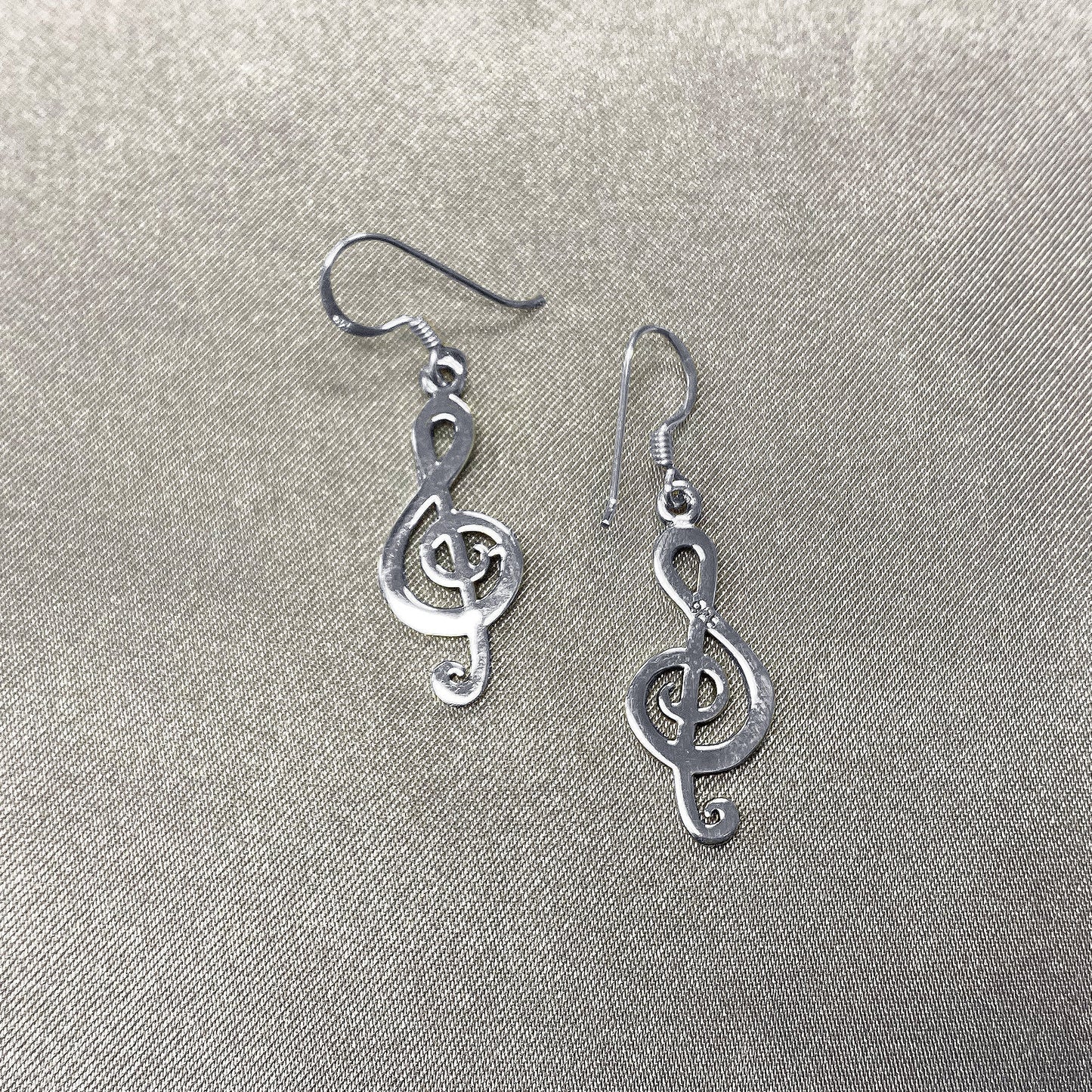 925 Sterling Silver Musical Note French Hook Dangle Earrings for Women - Gem Avenue