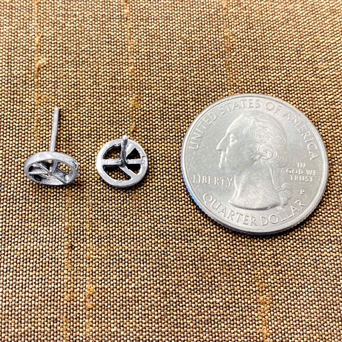 925 Sterling Silver Peace Sign Post Back Stud Earrings - Gem Avenue