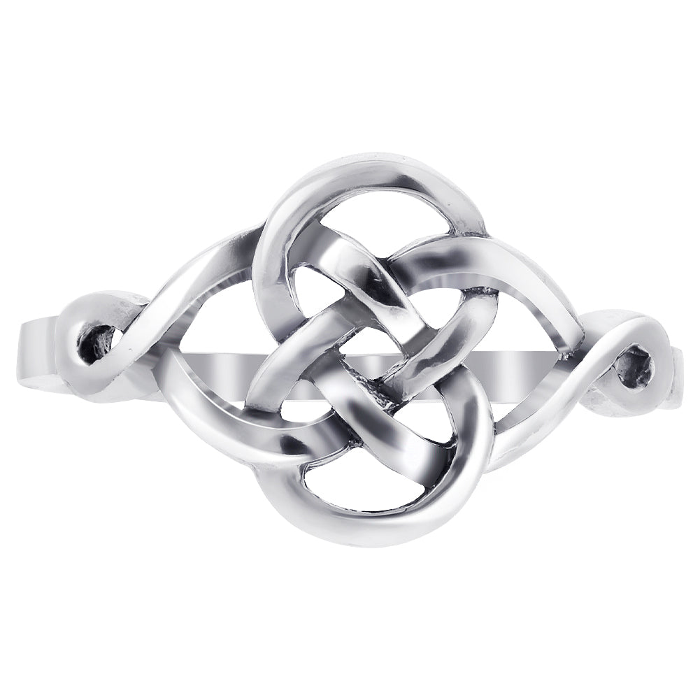 925 Sterling Silver Celtic Knot Design Ring - Gem Avenue