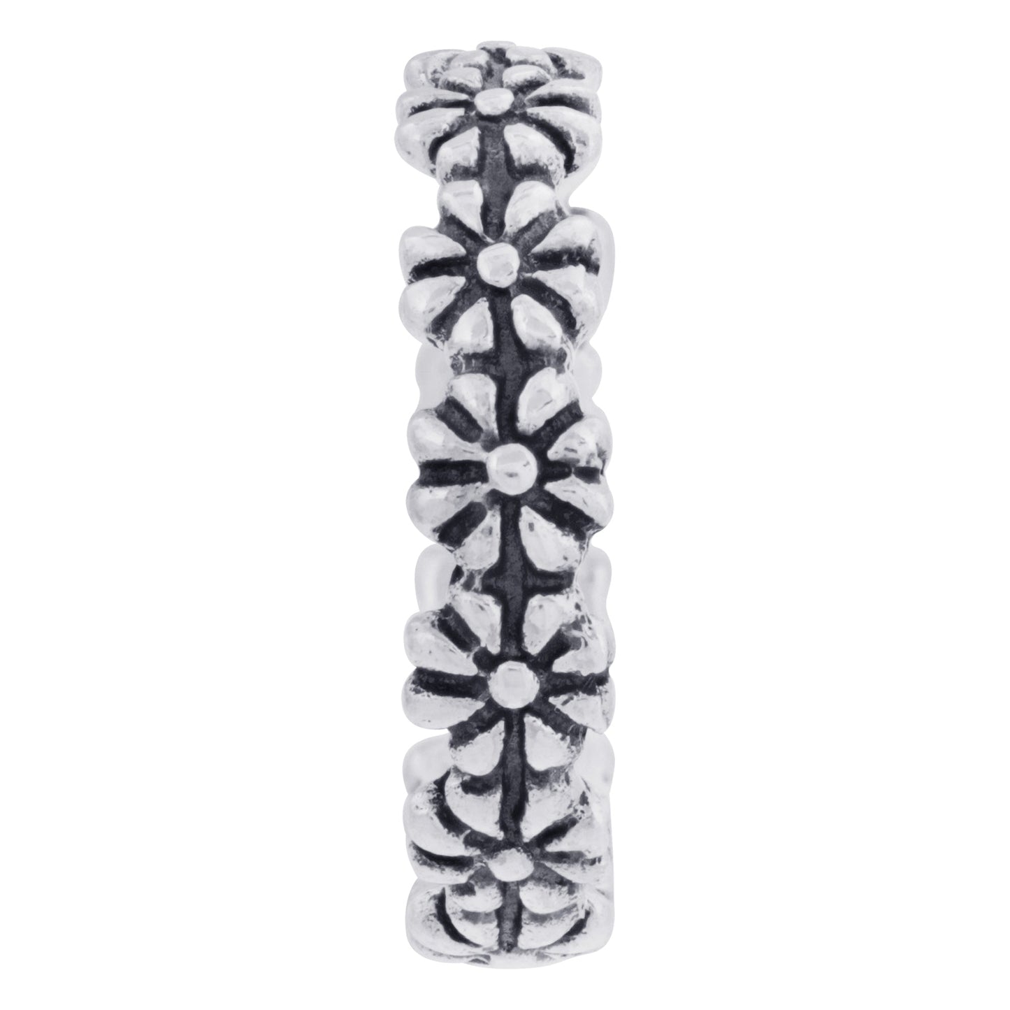.925 Sterling Silver Daisy Flower Ring Size 6 Delicate Floral Jewelry