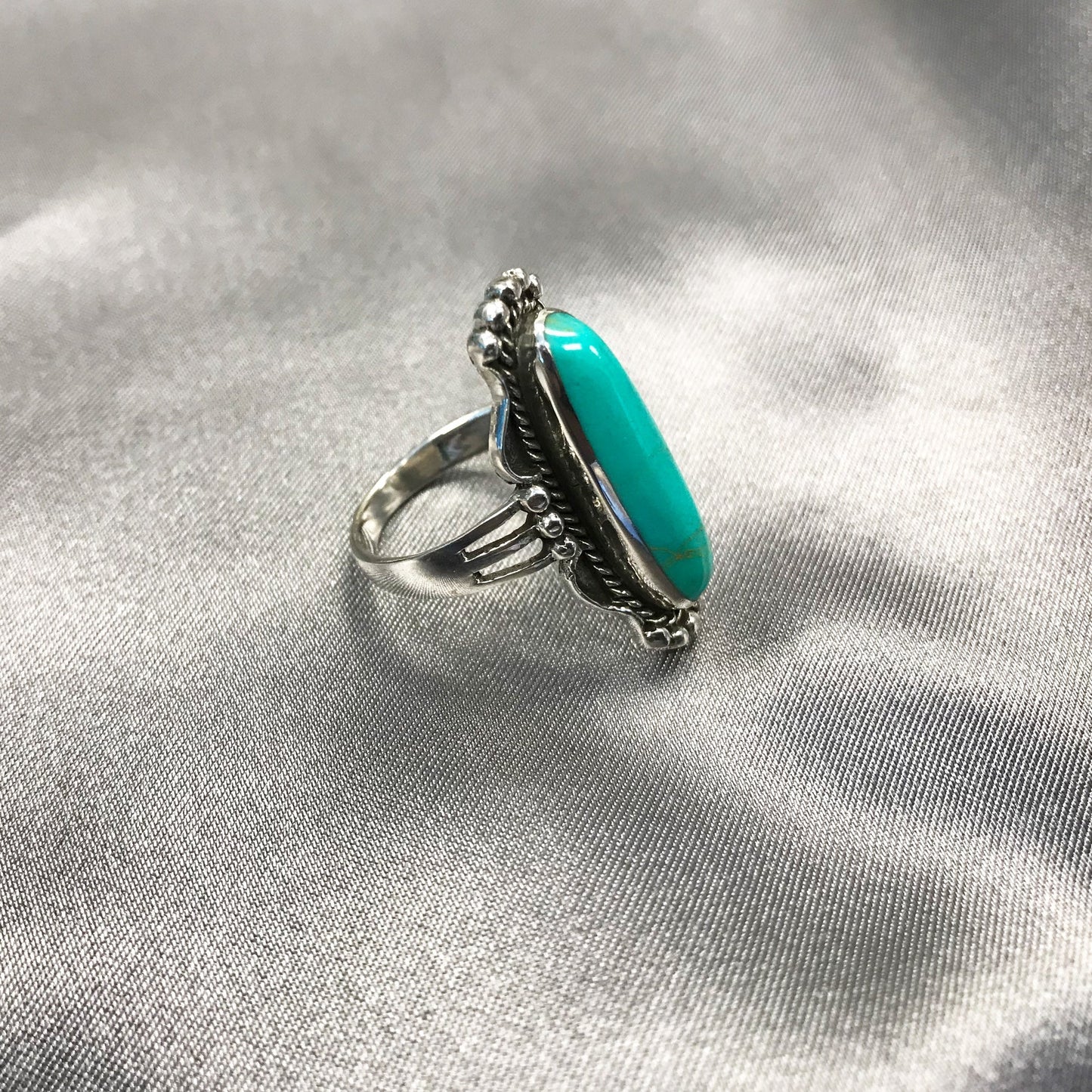 .925 Sterling Silver Oval Simulated Turquoise Gemstone Ring Handmade Elegant Jewelry for Women, Perfect for Everyday Wear, Gifts, and Special Occasions