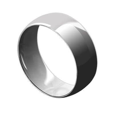 Stainless Steel Engravable 8mm Plain Band Ring
