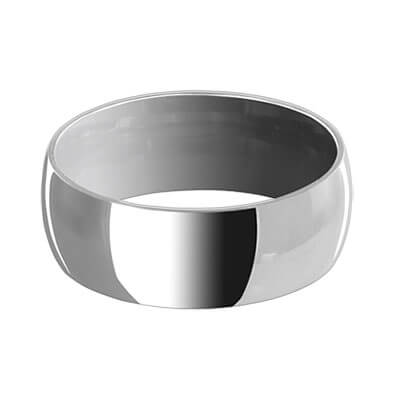 Stainless Steel Engravable 8mm Plain Band Ring