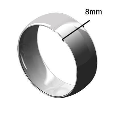 Stainless Steel Engravable 8mm Plain Band Ring