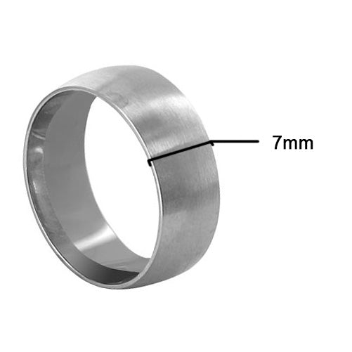Stainless Steel Engravable Plain Band Ring - Gem Avenue