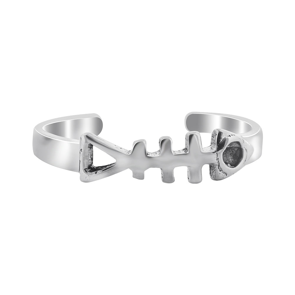 925 Sterling Silver Fish bone Toe Ring Sea life - Gem Avenue
