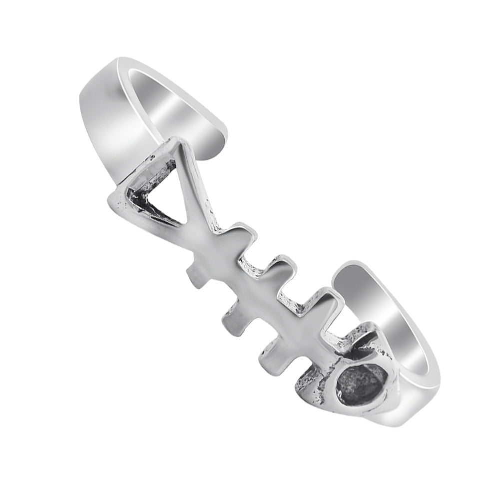 925 Sterling Silver Fish bone Toe Ring Sea life - Gem Avenue