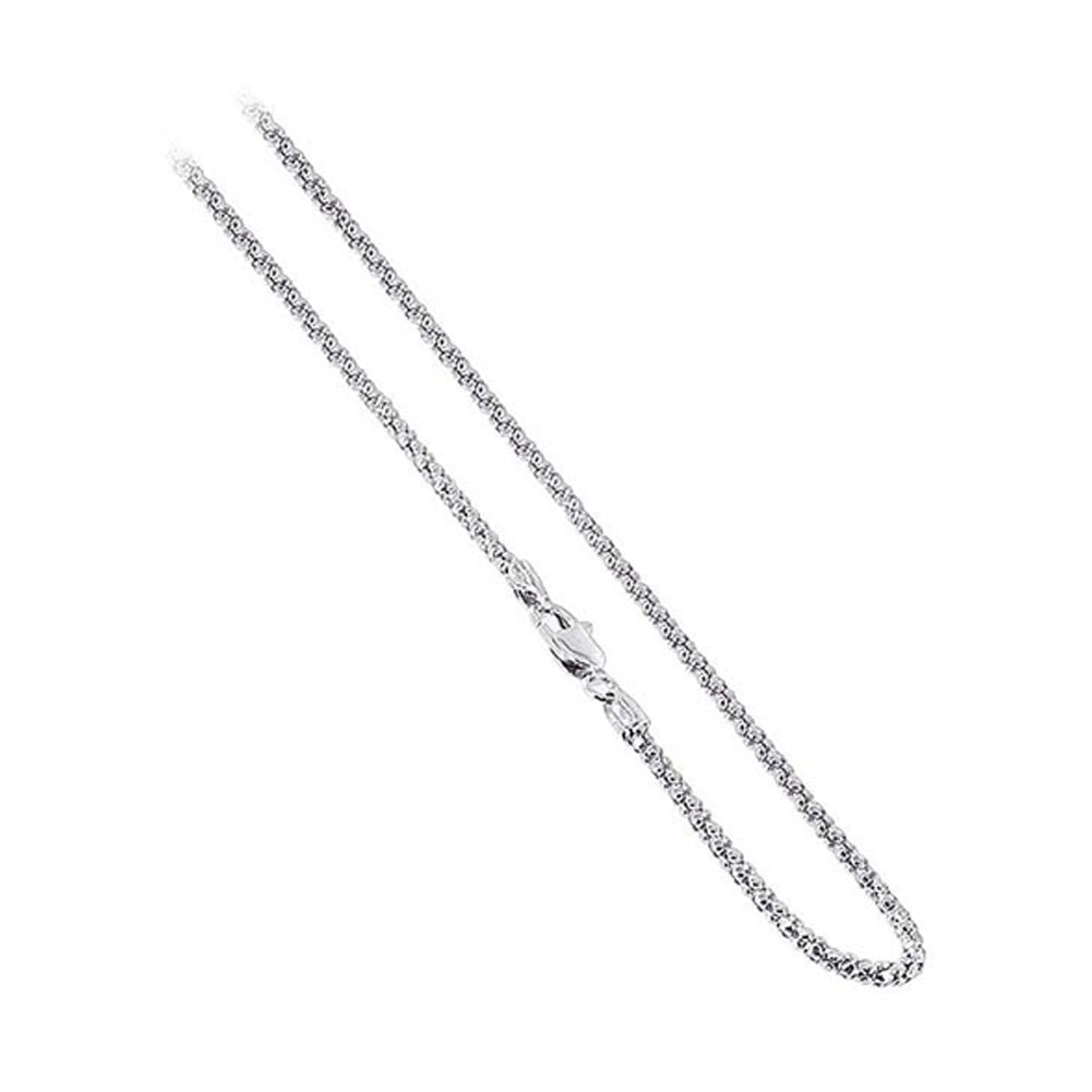 Italian 925 Sterling Silver Popcorn Chain Necklace - Gem Avenue