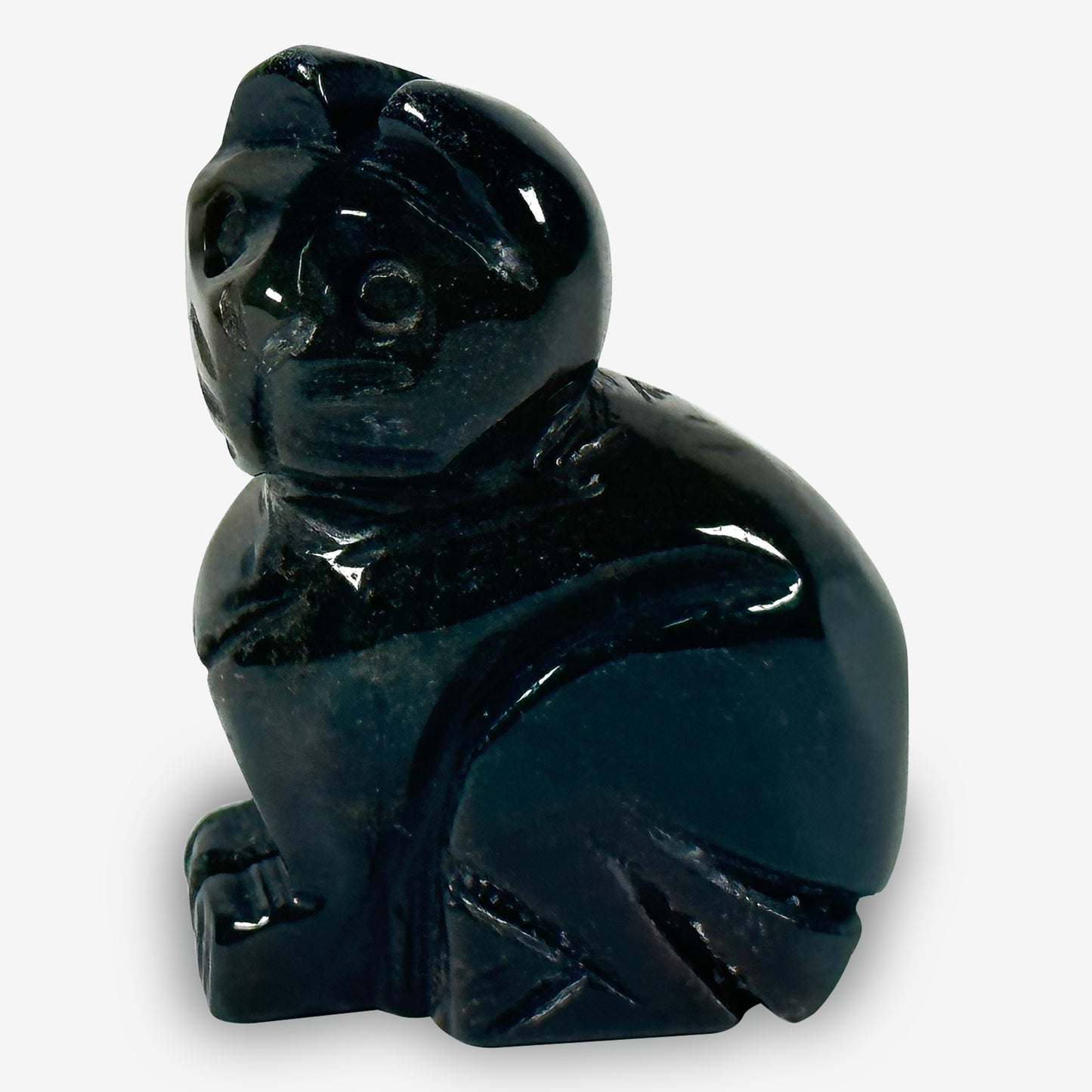 Hand-Carved Sea Jasper Cat Gemstone Animal Carving Natural Crystal Figurine for Home Decor, Office Display & Gift for Collectors & Crystal Enthusiasts