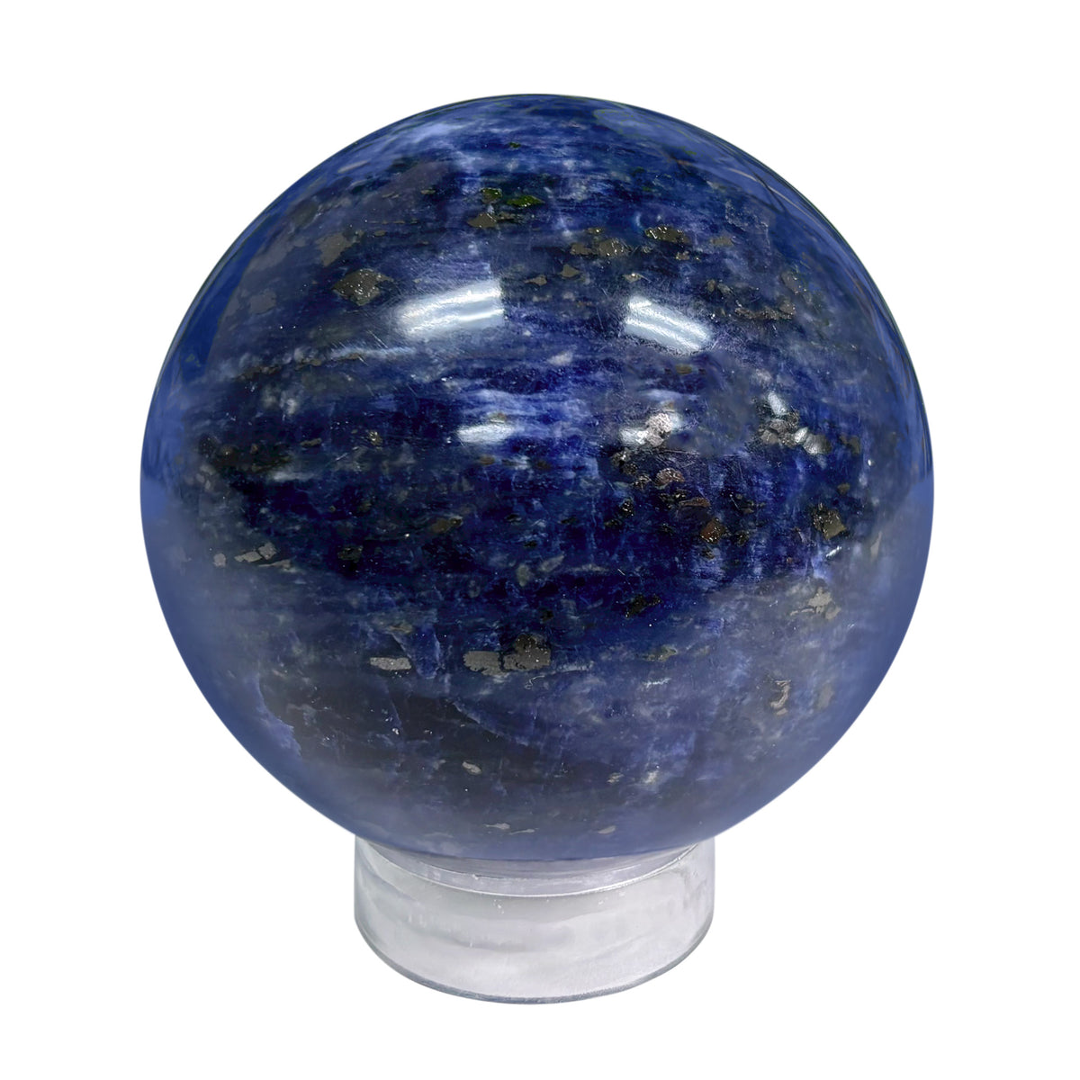 Polished Sodalite Crystal Gemstone Sphere Decor Ball - Gem Avenue