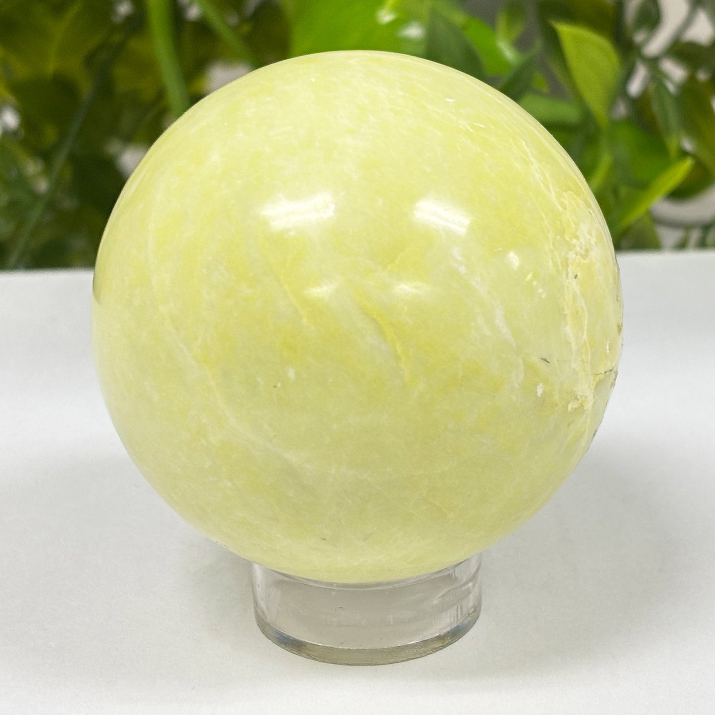 Polished Serpentine Crystal Gemstone Sphere Decor Ball - Gem Avenue