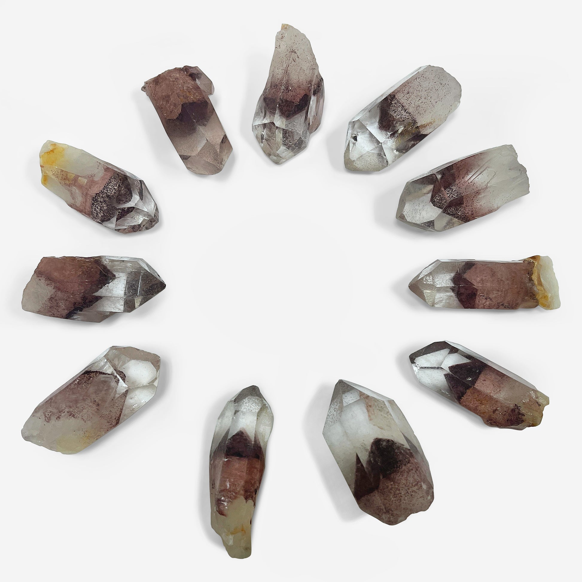 Red Phantom Quartz Crystal Gemstone Mineral Specimen-Gem Avenue