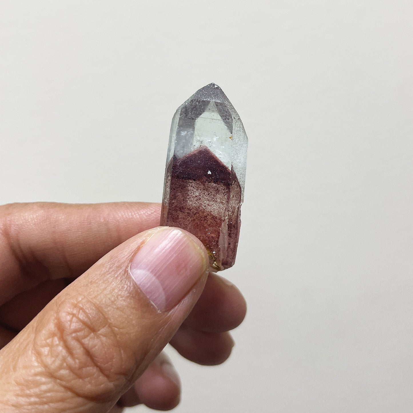 Red Phantom Quartz Crystal Gemstone Mineral Specimen-Gem Avenue