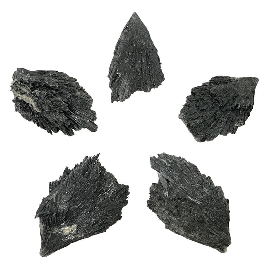 Natural Black Kyanite Blades – Raw Healing Crystals for Energy Clearing, Meditation & Spiritual Protection – Gemstone Blades for Grids & Crafts - RCR307
