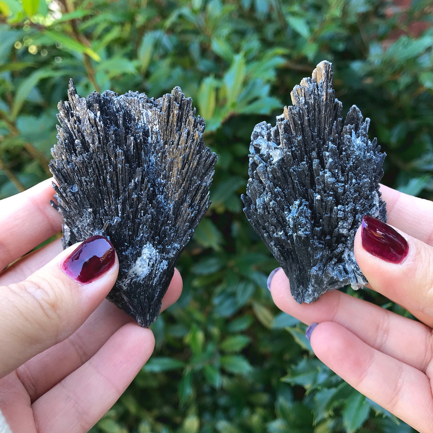 Natural Black Kyanite Blades – Raw Healing Crystals for Energy Clearing, Meditation & Spiritual Protection – Gemstone Blades for Grids & Crafts - RCR307