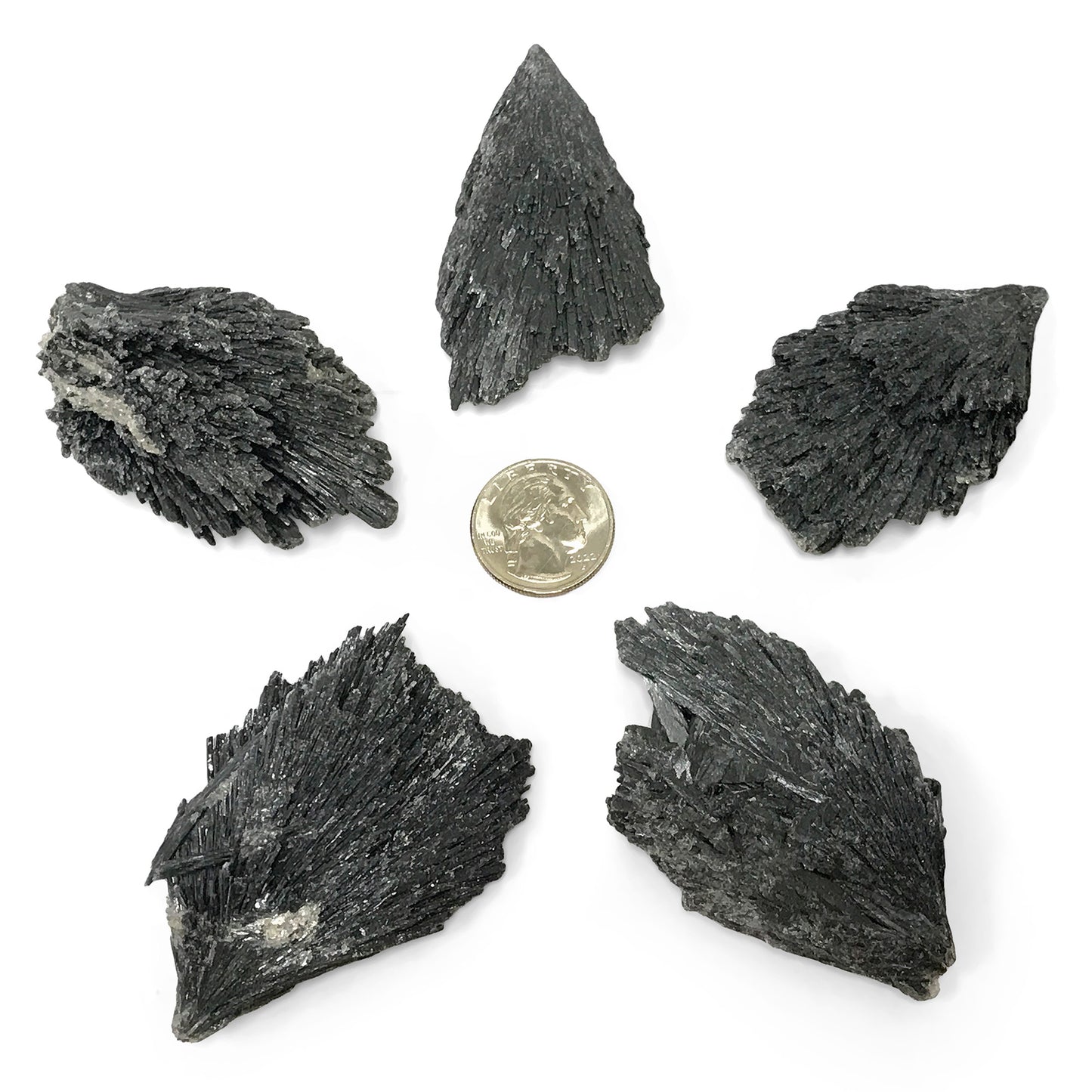 Natural Black Kyanite Blades – Raw Healing Crystals for Energy Clearing, Meditation & Spiritual Protection – Gemstone Blades for Grids & Crafts - RCR307