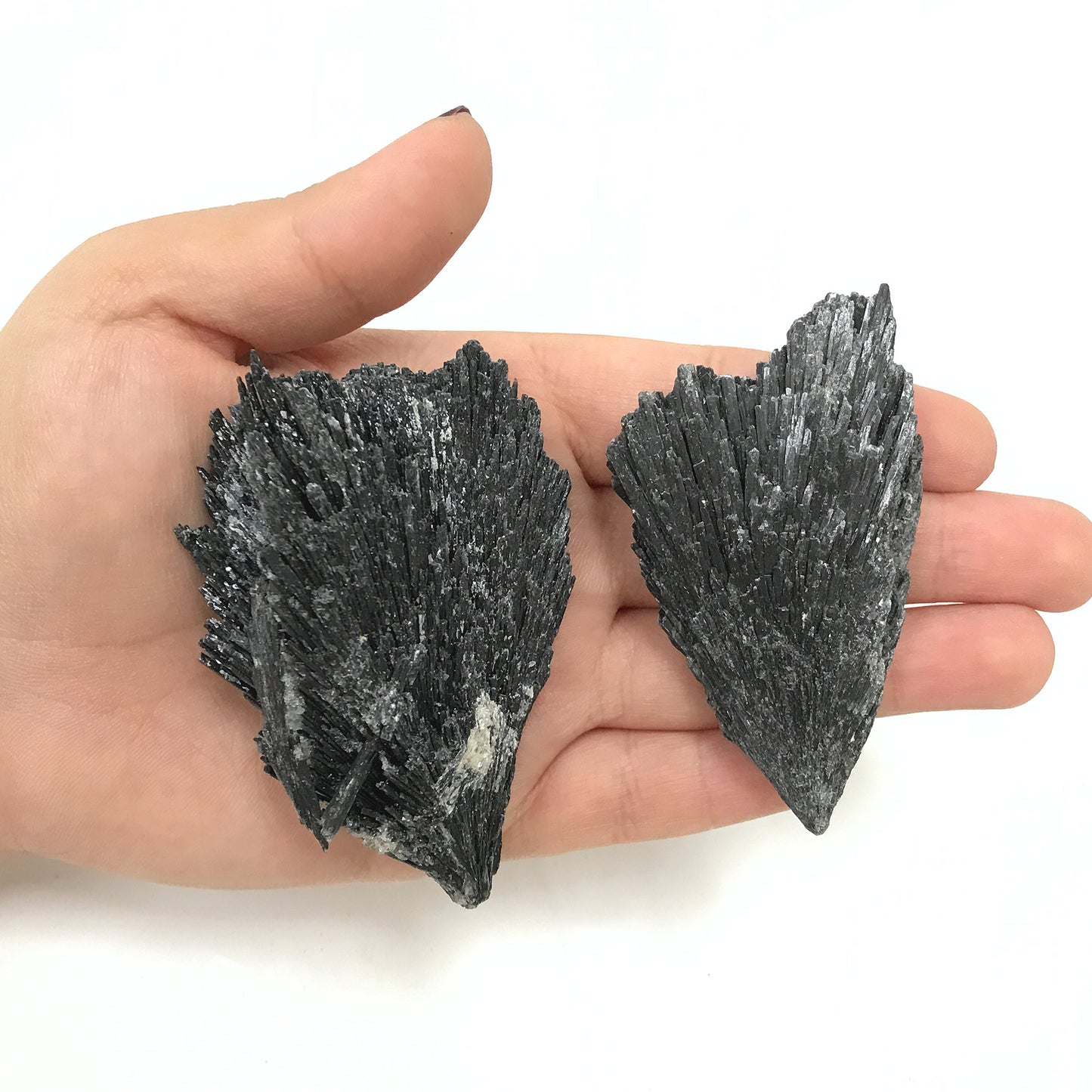 Natural Black Kyanite Blades – Raw Healing Crystals for Energy Clearing, Meditation & Spiritual Protection – Gemstone Blades for Grids & Crafts - RCR307