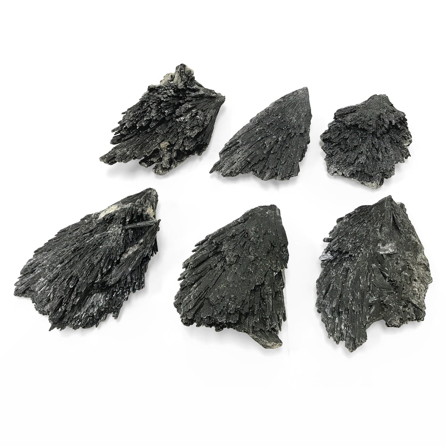 Natural Black Kyanite Blades – Raw Healing Crystals for Energy Clearing, Meditation & Spiritual Protection – Gemstone Blades for Grids & Crafts - RCR307