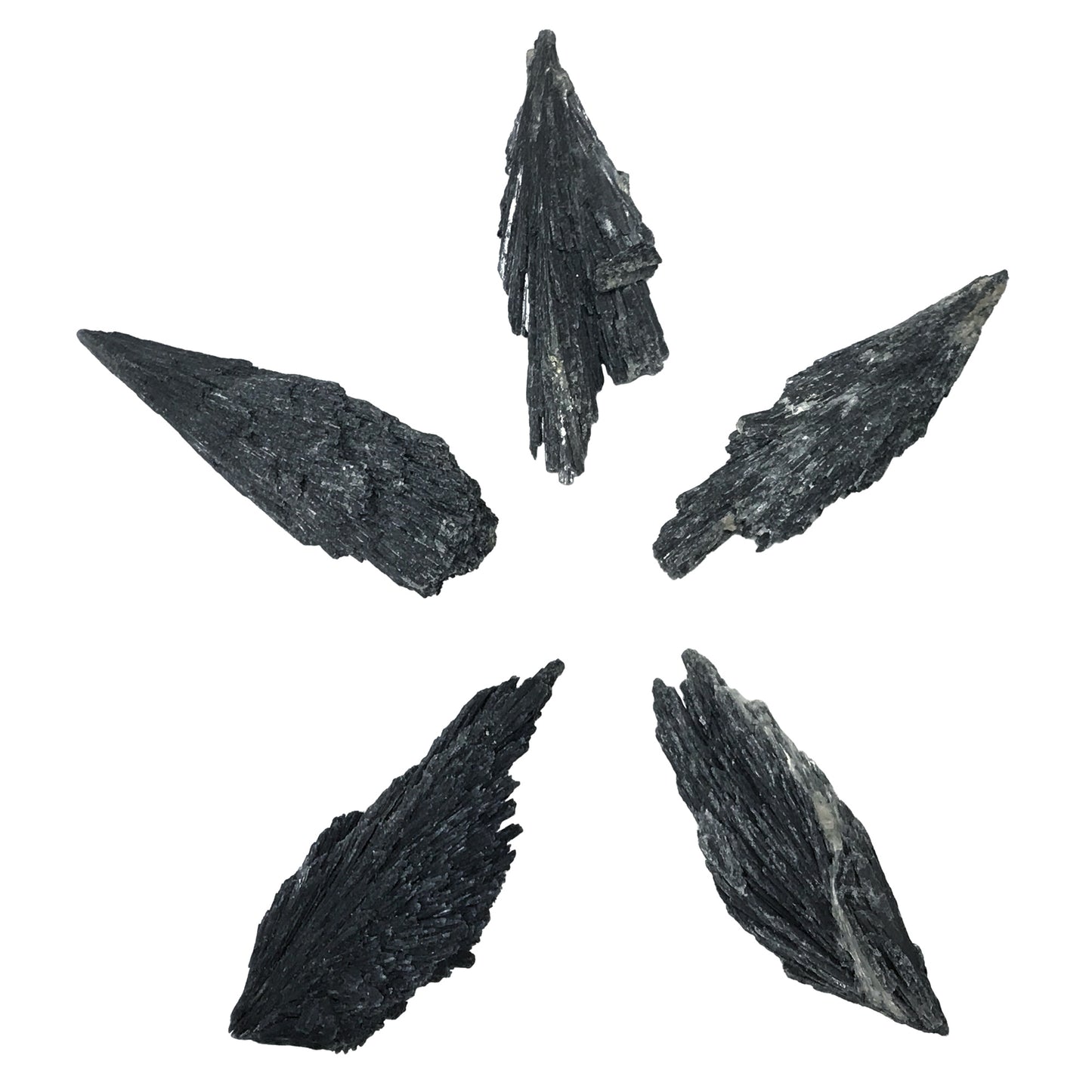 Natural Black Kyanite Blades – Raw Healing Crystals for Energy Clearing, Meditation & Spiritual Protection – Gemstone Blades for Grids & Crafts - RCR307