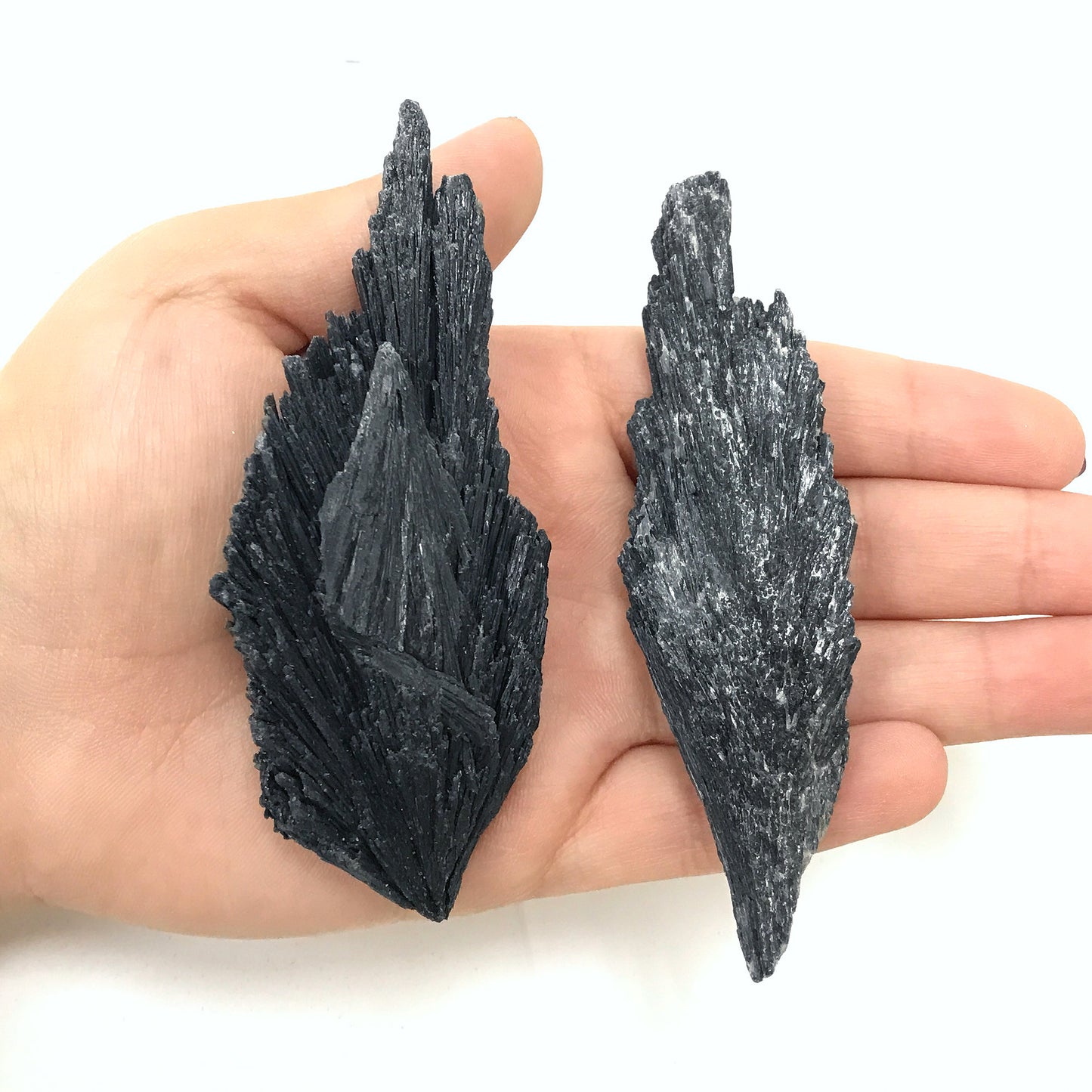 Natural Black Kyanite Blades – Raw Healing Crystals for Energy Clearing, Meditation & Spiritual Protection – Gemstone Blades for Grids & Crafts - RCR307