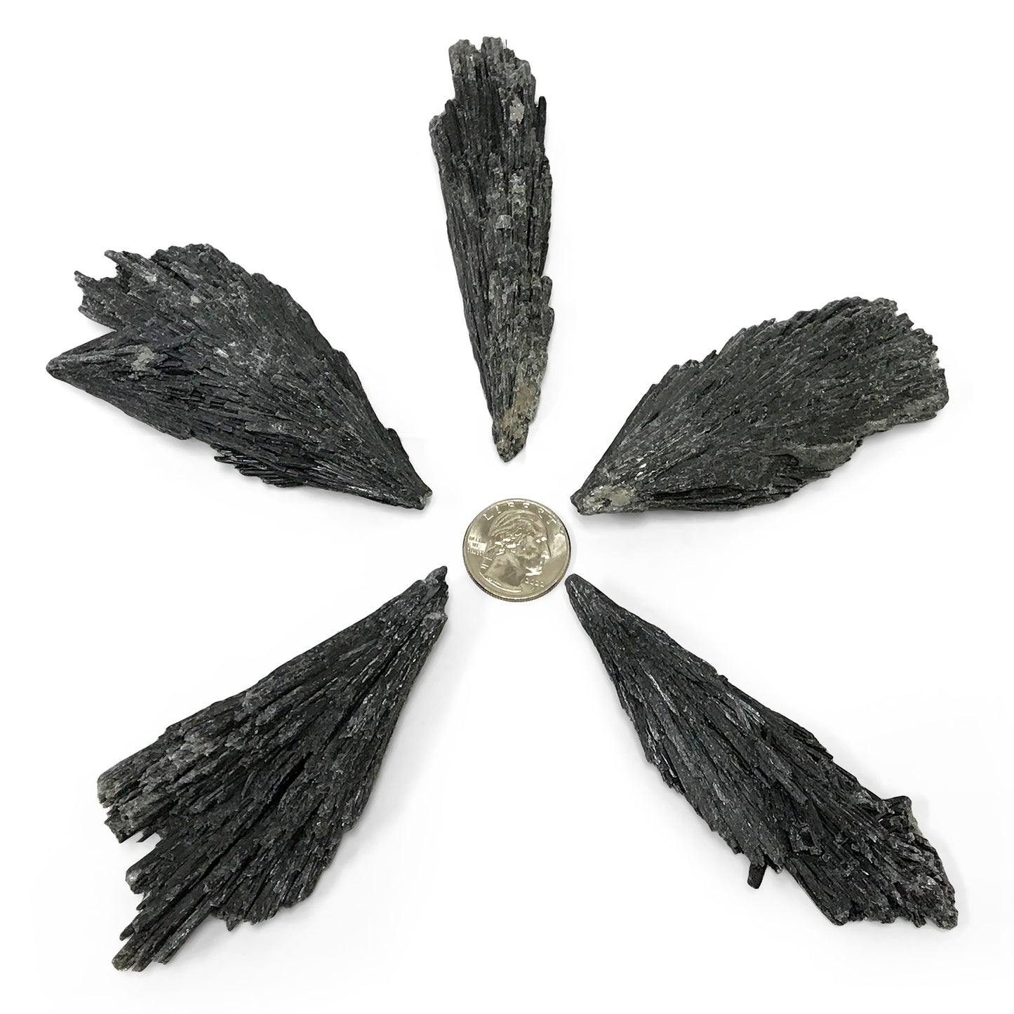 Natural Black Kyanite Blades – Raw Healing Crystals for Energy Clearing, Meditation & Spiritual Protection – Gemstone Blades for Grids & Crafts - RCR307