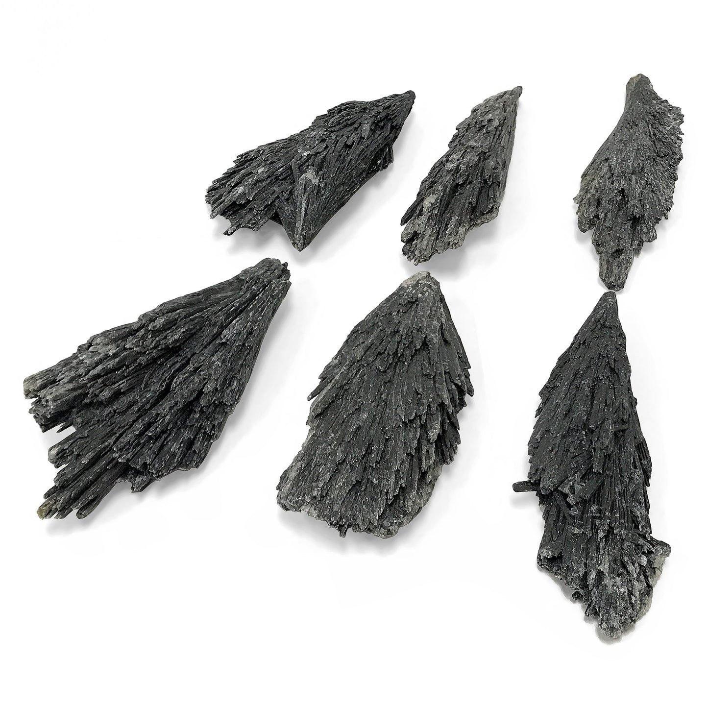 Natural Black Kyanite Blades – Raw Healing Crystals for Energy Clearing, Meditation & Spiritual Protection – Gemstone Blades for Grids & Crafts - RCR307