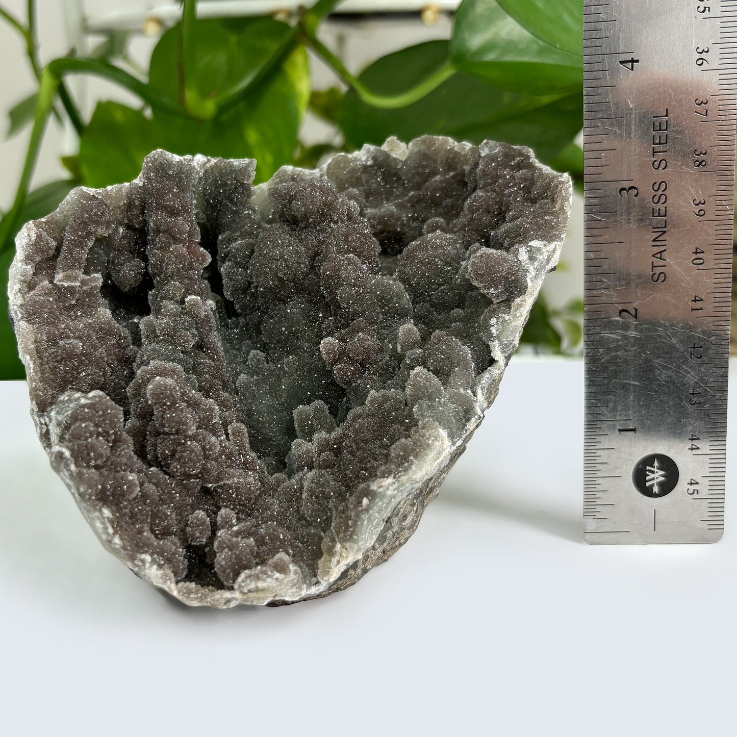 Natural Black Amethyst Gemstone Crystal Geode - Gem Avenue