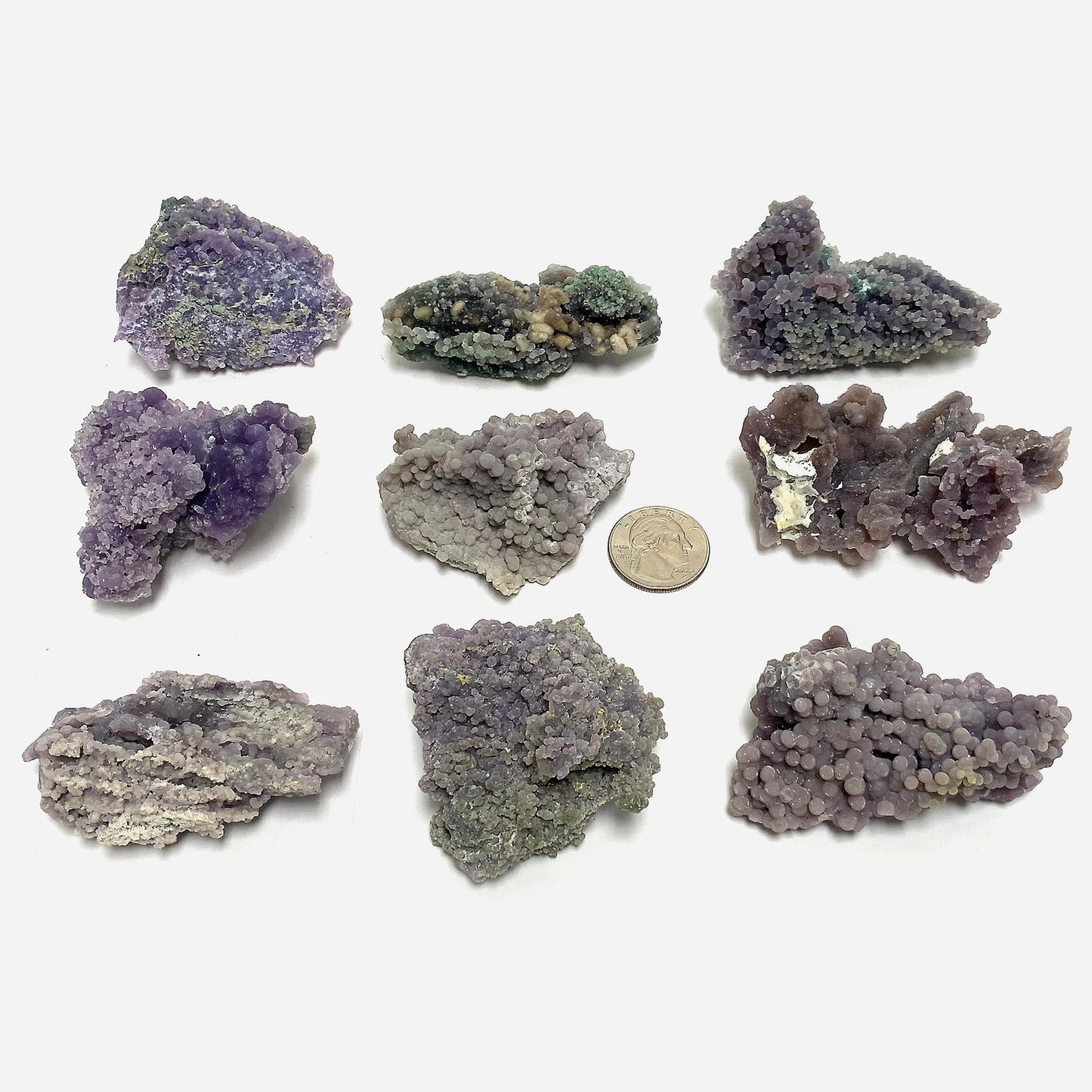 Natural Grape Agate Crystal Mineral Specimen Rare Purple Healing Stone for Meditation, Energy Work & Collectors