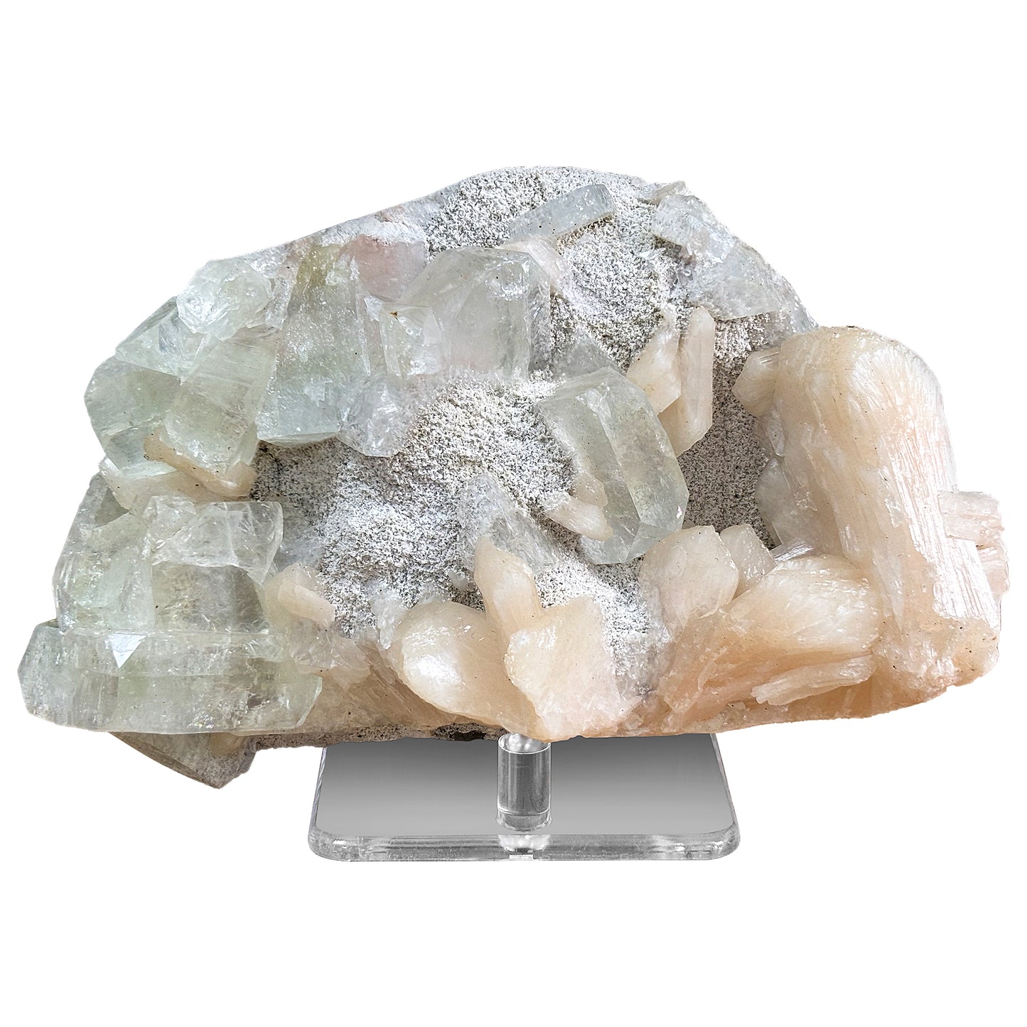 Green Apophyllite Stilbite Gemstone Mineral Specimen - Gem Avenue