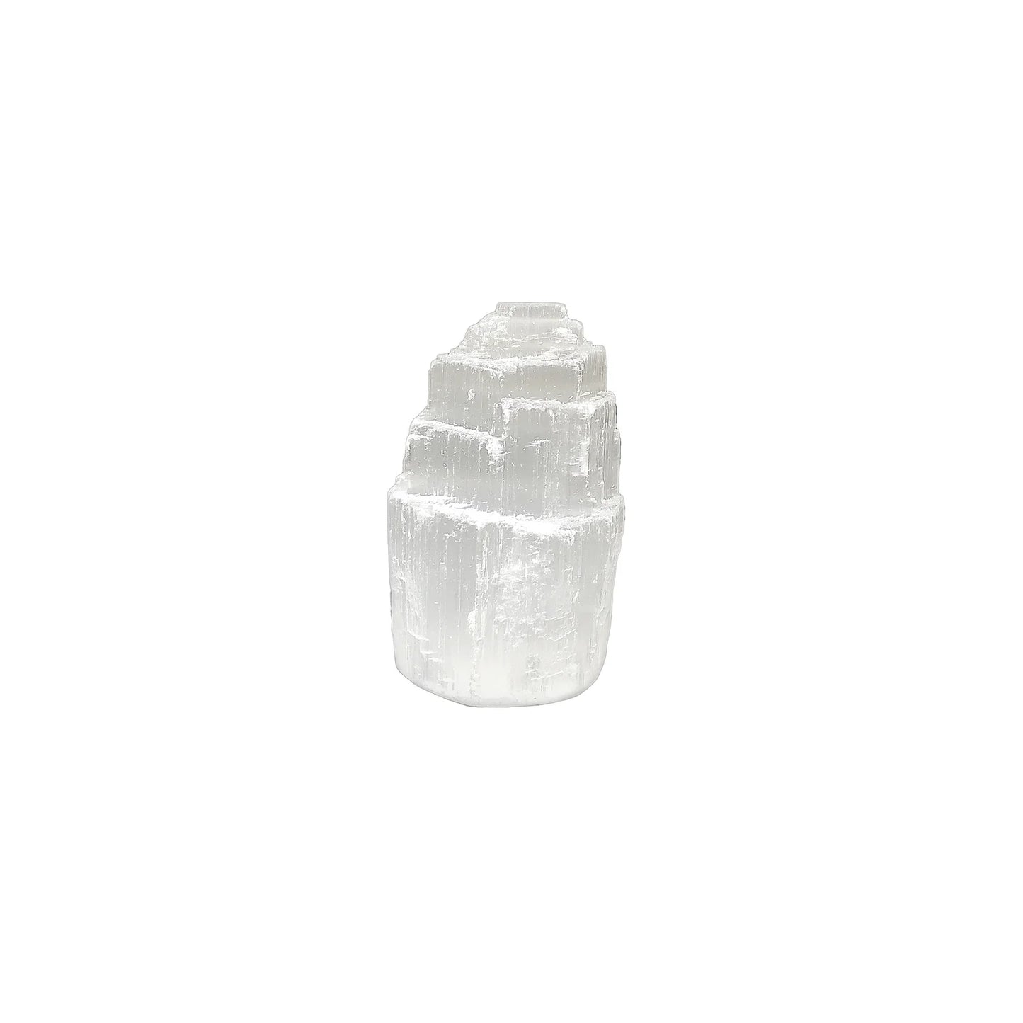 Self-Standing Selenite Crystal Pagoda Tower – Natural Healing Stone for Energy Cleansing, Meditation, Alignment – Spiritual Home Décor & Protection Crystal - 12-0156