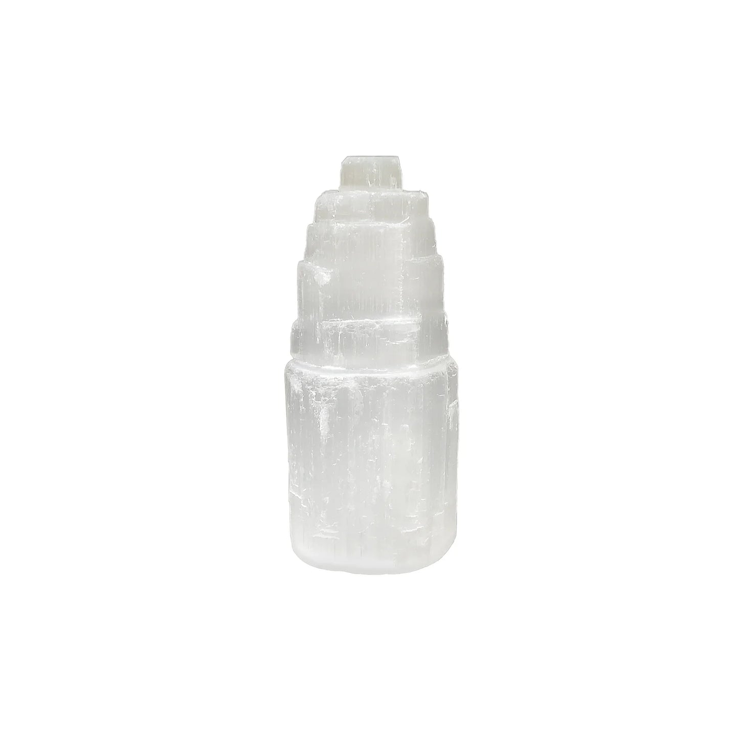 Self-Standing Selenite Crystal Pagoda Tower – Natural Healing Stone for Energy Cleansing, Meditation, Alignment – Spiritual Home Décor & Protection Crystal - 12-0156