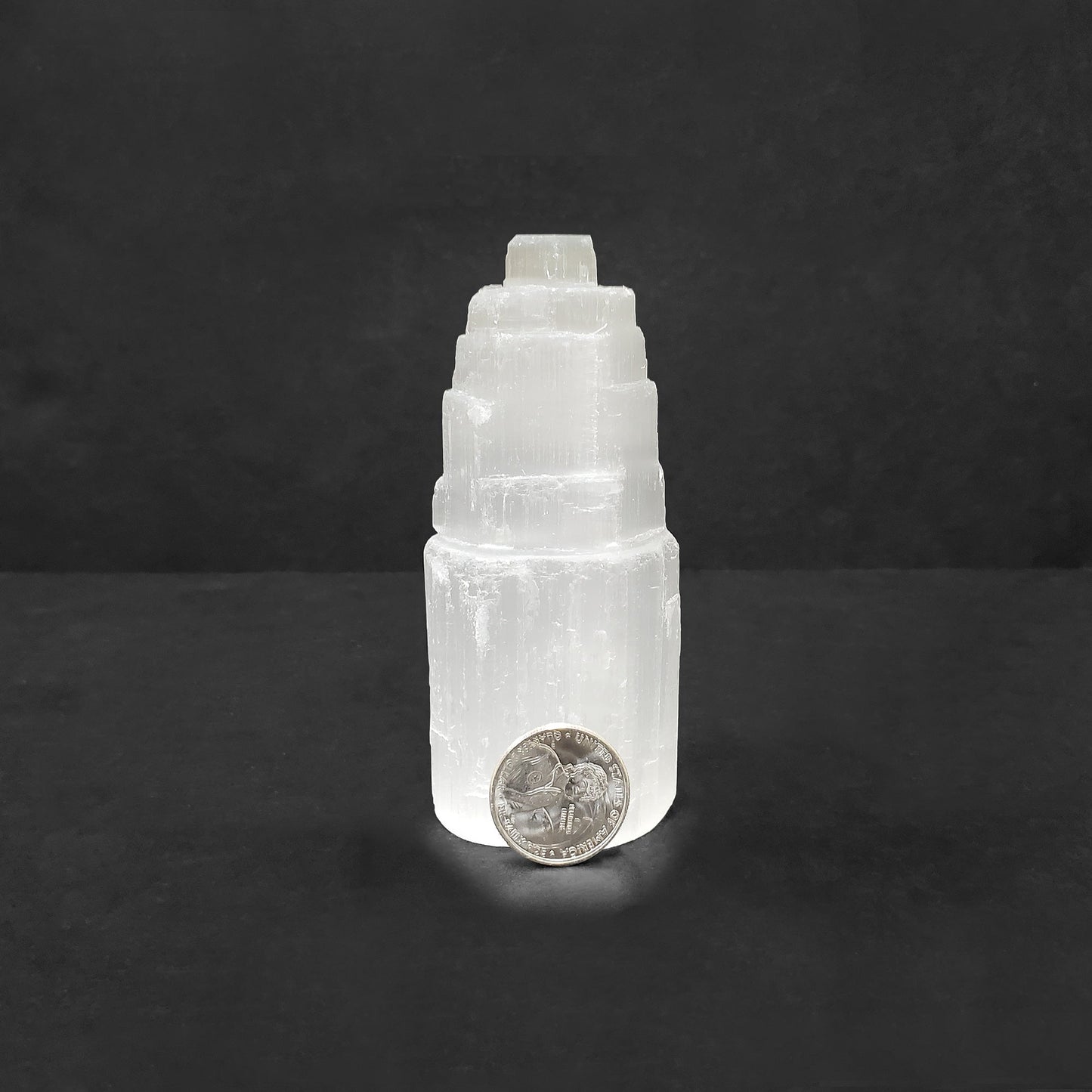 Self Standing Selenite Crystal Pagoda Tower- Gem Avenue